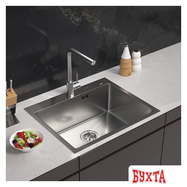 Кухонная мойка ARFEKA Eco AR 600*500 Satin Decor Volcanic Rock