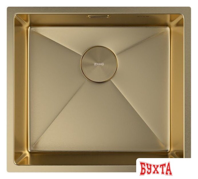 Кухонная мойка ZorG Zerox 49 U / IF PVD Gold 3