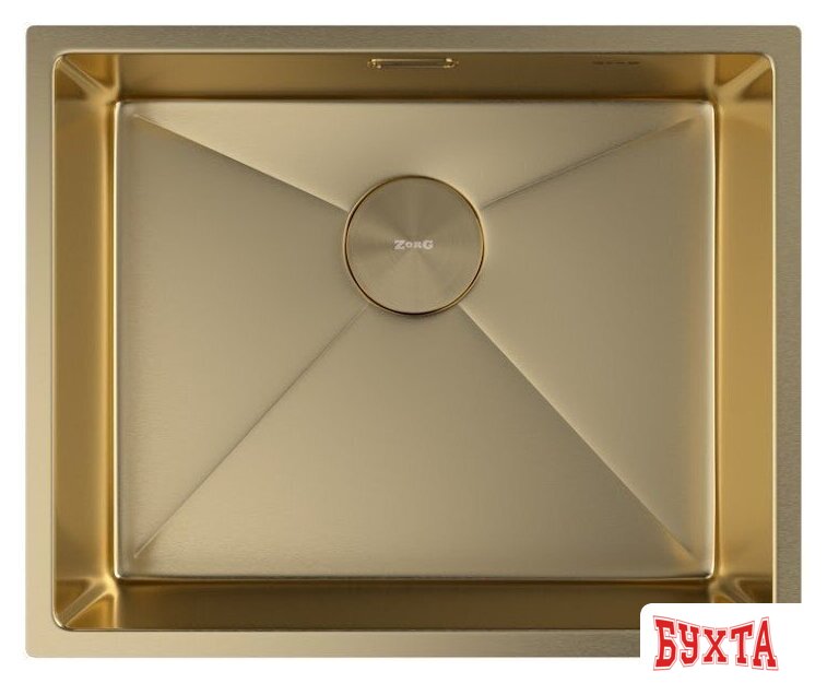 Кухонная мойка ZorG Zerox 54 U / IF PVD Gold 3