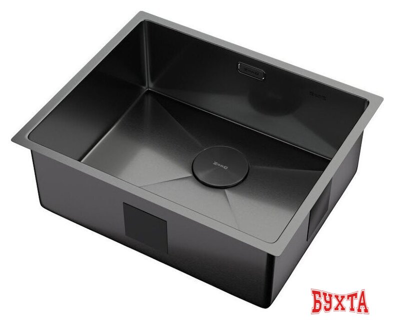 Кухонная мойка ZorG Zerox 54 U / IF PVD Gunblack 2