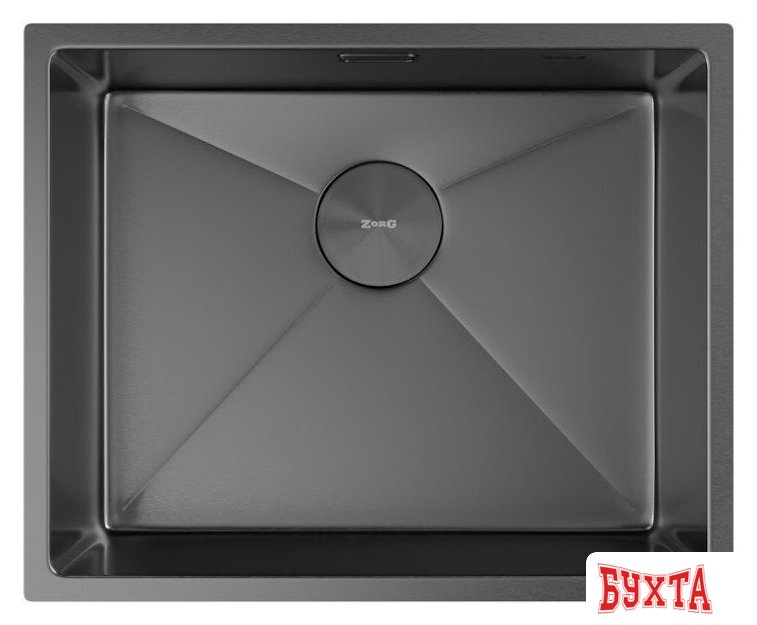 Кухонная мойка ZorG Zerox 54 U / IF PVD Gunblack 3