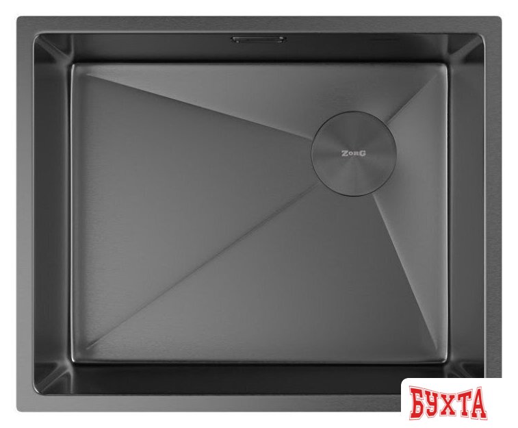 Кухонная мойка ZorG Zerox 54 U / IF Side SF PVD Gunblack 3