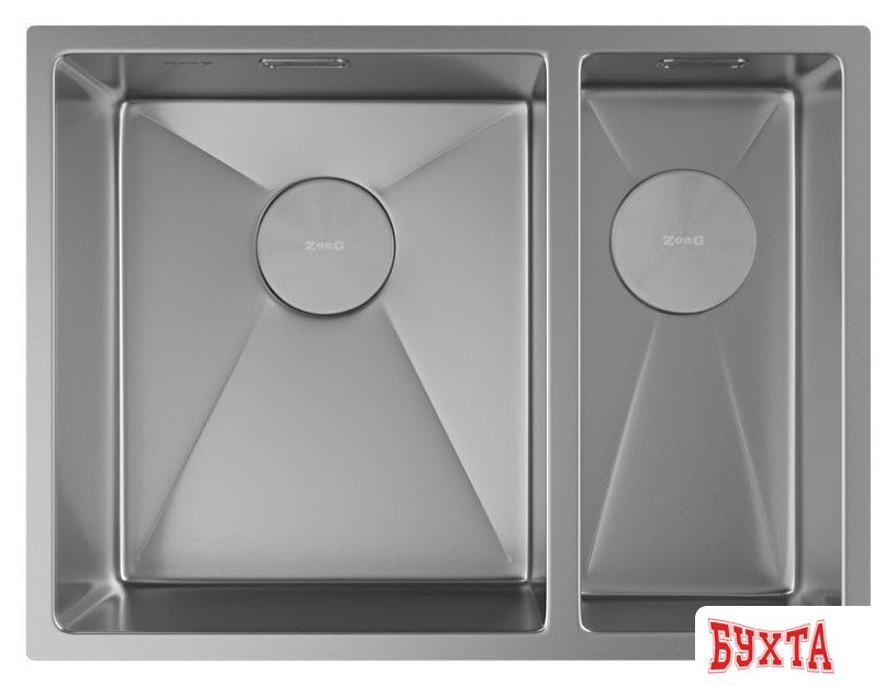 Кухонная мойка ZorG Zerox 58-2 U / IF-R Steel 3