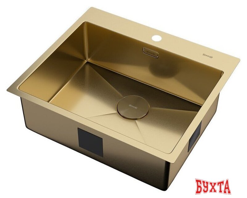 Кухонная мойка ZorG Zerox 59 IF PVD Gold 2