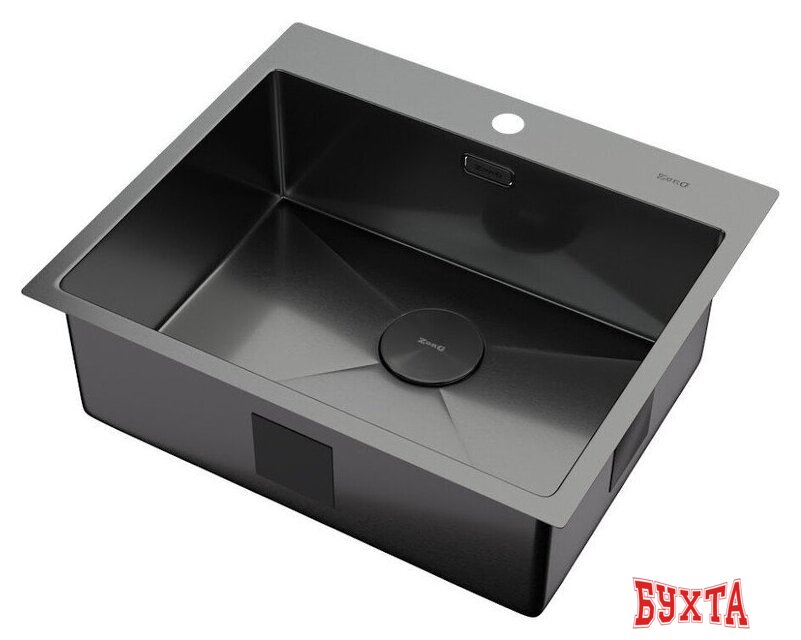 Кухонная мойка ZorG Zerox 59 IF PVD Gunblack 2