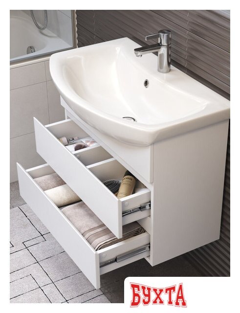 Мебель для ванных комнат Vigo Тумба Wing 600-0-2 (Балтика) подвесная белый 4