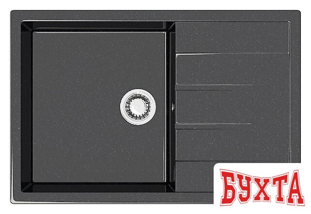 Кухонная мойка MARRBAXX Карельский камень модель 161/Q4 F161Q004 (черный) 1