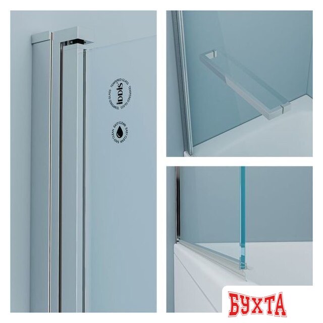 Стеклянная шторка для ванны IDDIS RAY6CS9i90 2