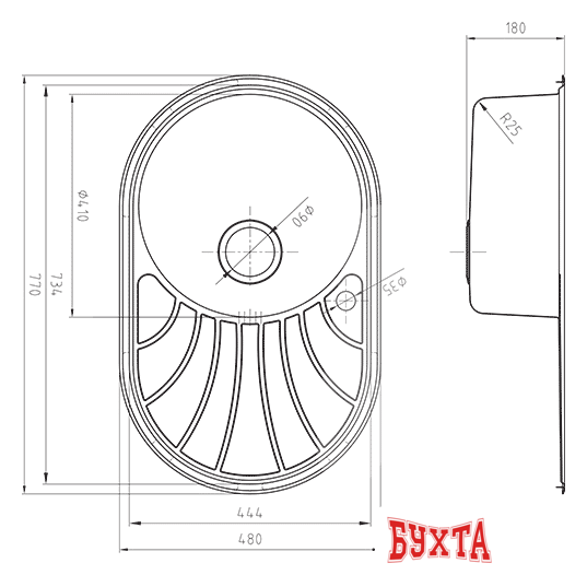 Кухонная мойка IDDIS Suno SUN77SRi77 2
