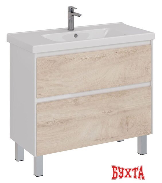 Мебель для ванных комнат Lemark Тумба под умывальник Combi 100 LM03C100T (белый глянец) 5