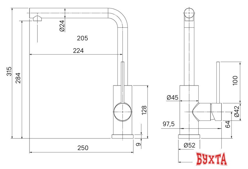 Смеситель IDDIS Rule RULSBL0i05 3