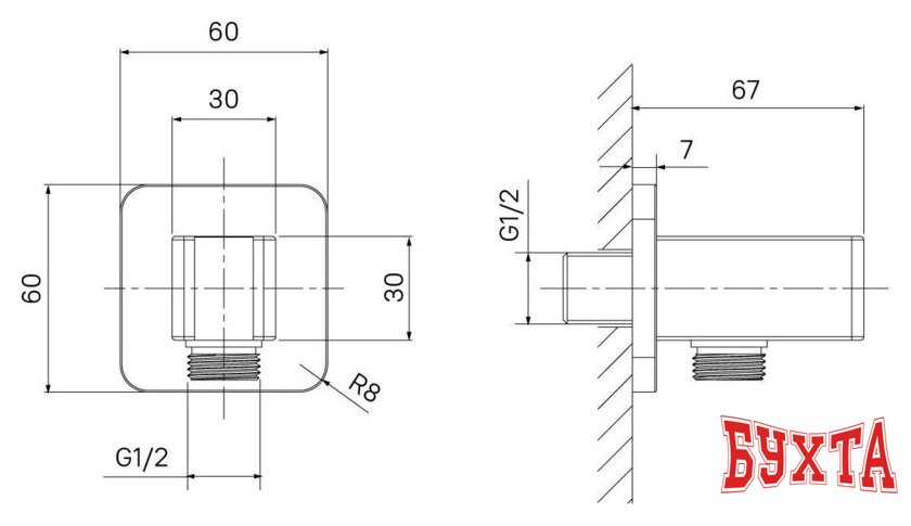 Шланговое подключение IDDIS Slide SLI60CBi62 3