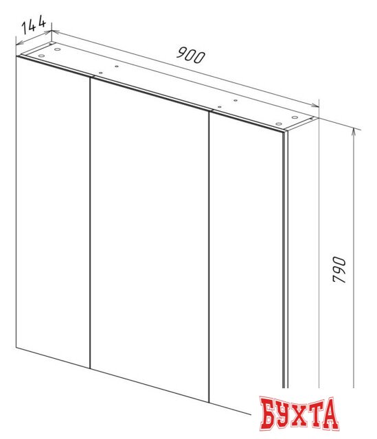 Мебель для ванных комнат Lemark Шкаф с зеркалом Universal 90 LM90ZS-U (белый глянец) 5