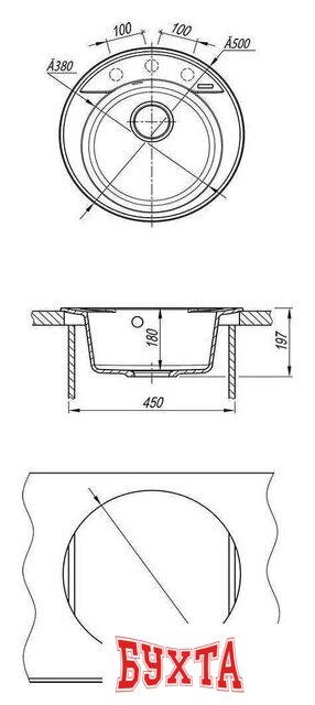 Кухонная мойка Lemark Sula 9910002 (бежевый) 3