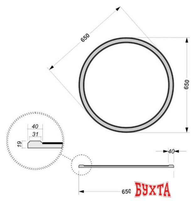 Мебель для ванных комнат Vela Зеркало Vela Элен 65 ZK83478 5