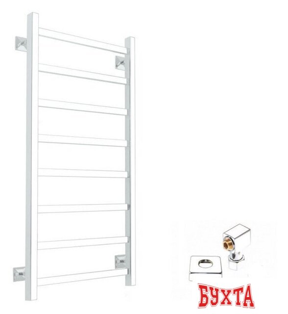Полотенцесушитель Ростела Экспи Квадро V30 1/2" 8 перекладин 40x100 см (белый) 2