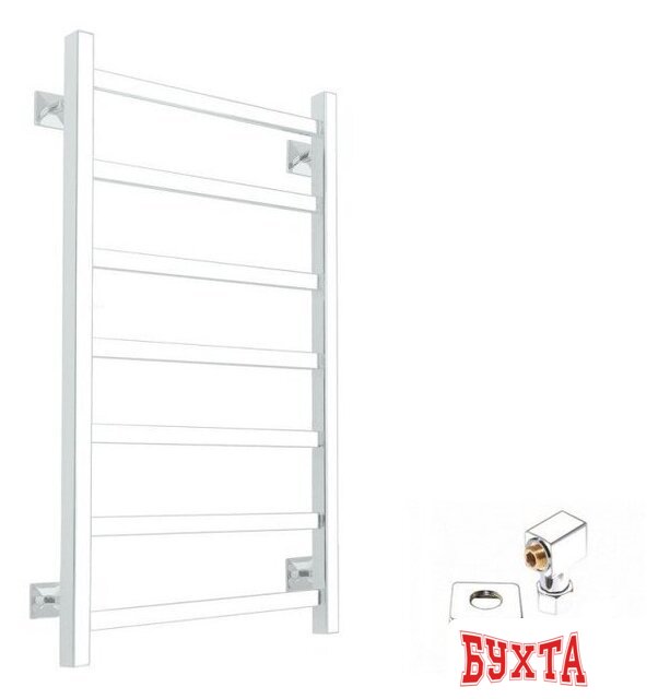 Полотенцесушитель Ростела Экспи Квадро V30 1/2" 7 перекладин 40x80 см (белый) 2