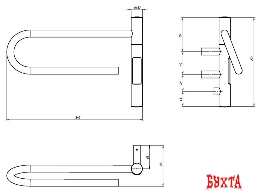 Полотенцесушитель Vincea VTD-1P1WE 4