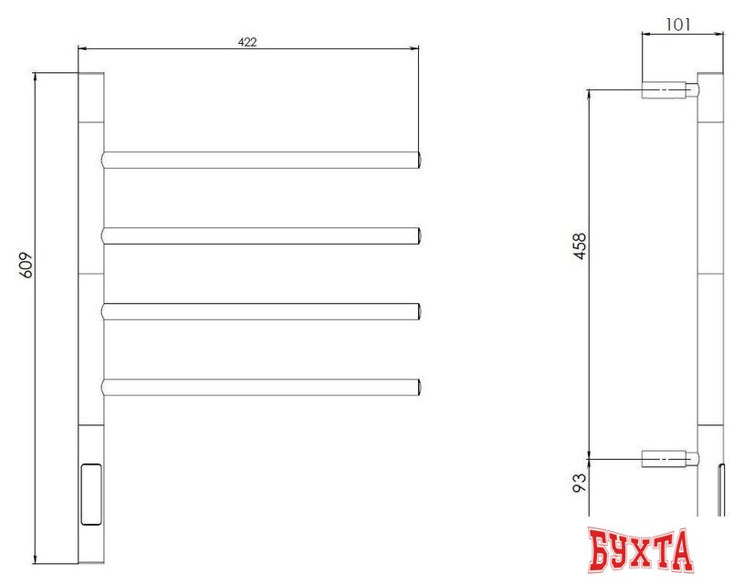 Полотенцесушитель Vincea VTD-1S1CBE 4