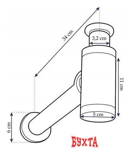 Сифон Rea Klik-Klak REA-A8586 (матовое золото) 4