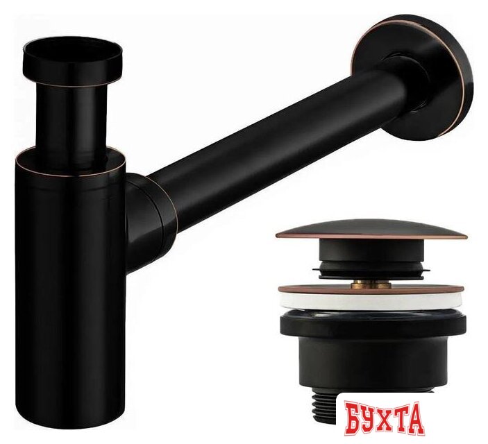 Сифон Rea Klik-Klak REA-A8536 (ретро черный) 1