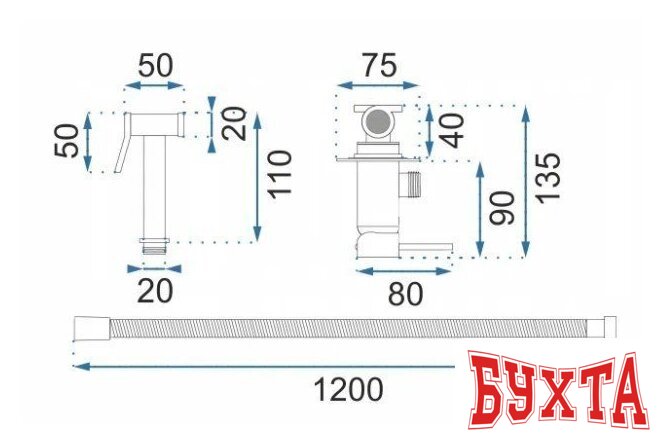 Гигиенический душ Rea Loop B6311 5
