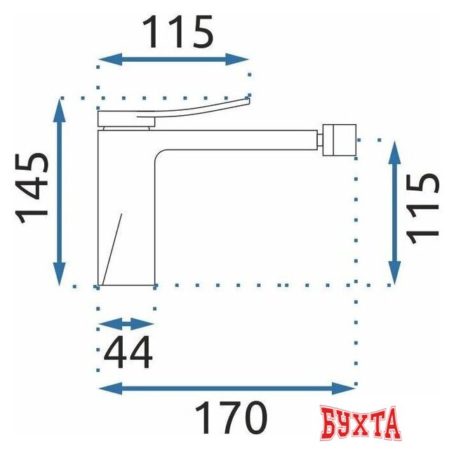 Смеситель Rea Soul REA-B9958 (золотой) 4