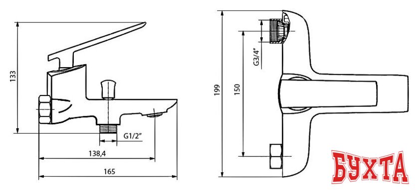 Смеситель Ahti Pori PR405001 2