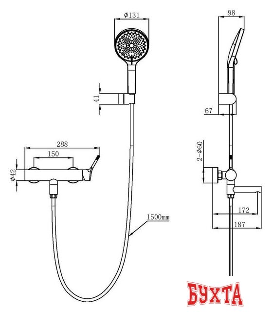 Смеситель Vincea VTFW-5FE2GM 5