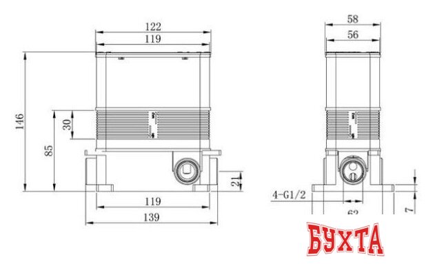 Смеситель Caprigo Adria Uno 02-551-crm (хром) 4
