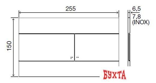 Панель смыва OLI Slim 659044 (глянцевый хром) 2