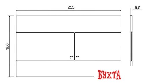 Панель смыва OLI Slim 659055 (черный Soft-touch) 2