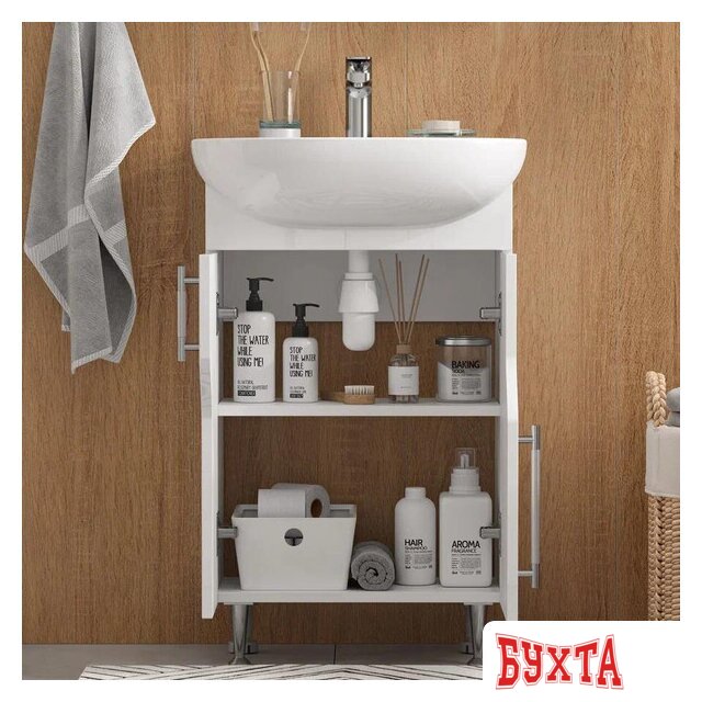 Мебель для ванных комнат Volna Тумба под умывальник Bruno 60.2D Балтика 5