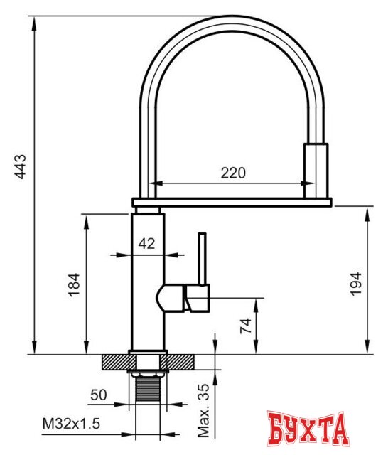 Смеситель Ahti Kemi KM833020 4