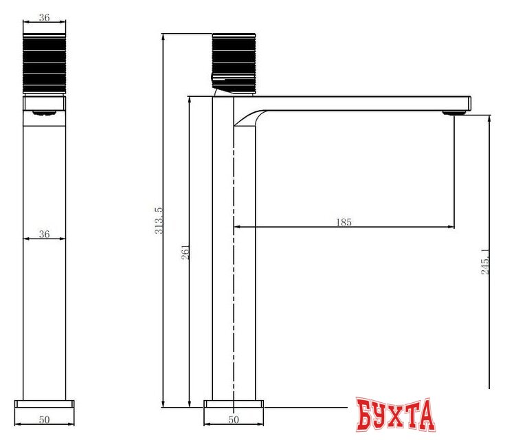 Смеситель Vincea VBF-5DM02GM 3