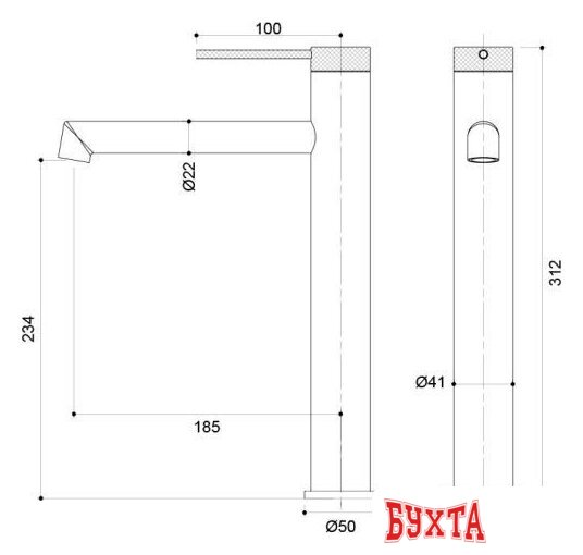 Смеситель Vincea VBF-2RM2MB 3