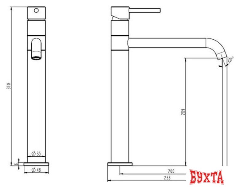 Смеситель Caprigo Don 53-524-crm 2