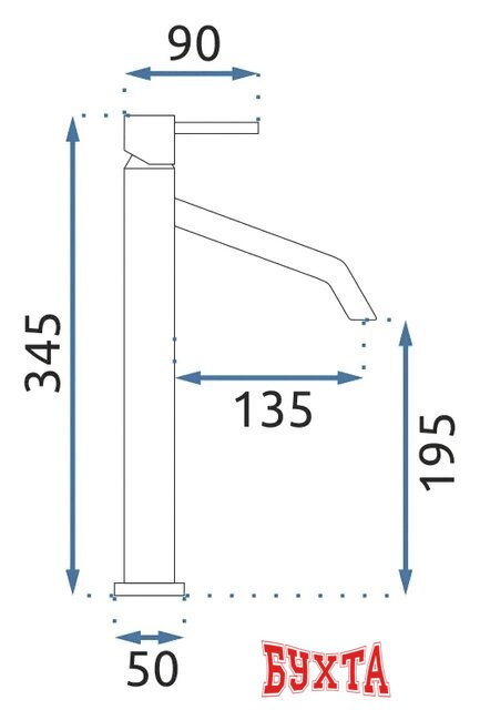 Смеситель Rea Level B2045 (светлое золото) 5
