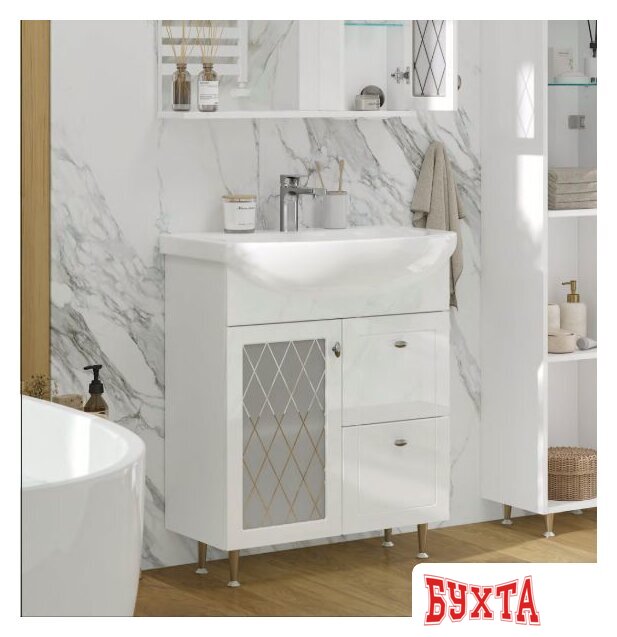 Мебель для ванных комнат Volna Тумба под умывальник Milena 70.1D.2Y 3