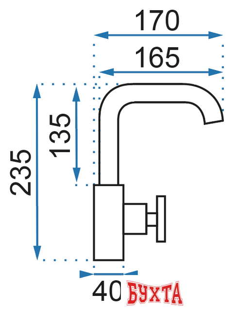 Смеситель Rea Vertigo Side REA-B8767 (черный) 4