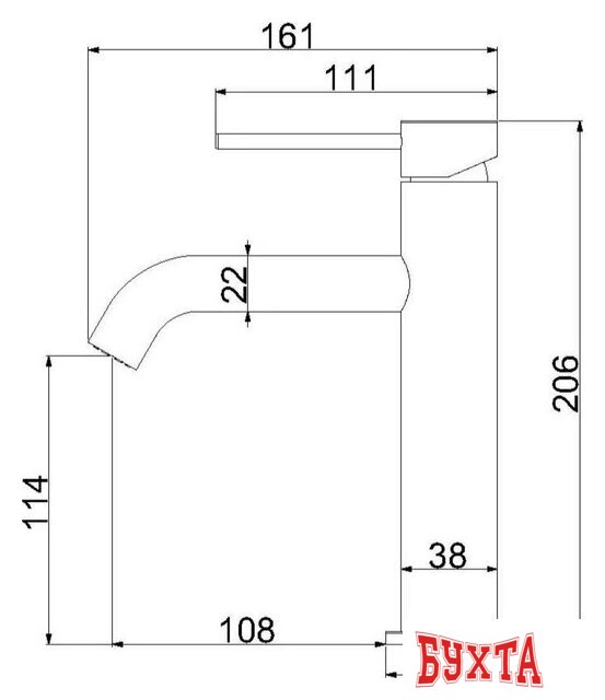 Смеситель Vincea VBF-2C1MB 3