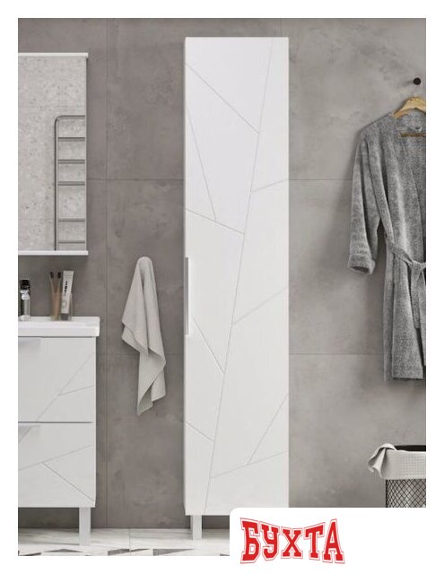 Мебель для ванных комнат Volna Шкаф-пенал Twing 40 белый 3