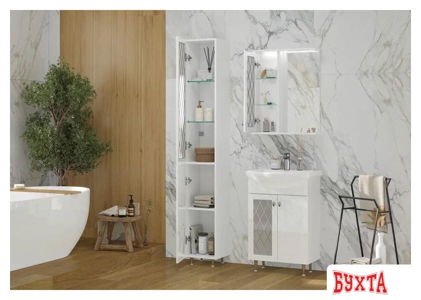 Мебель для ванных комнат Volna Шкаф-пенал Milena 30 4