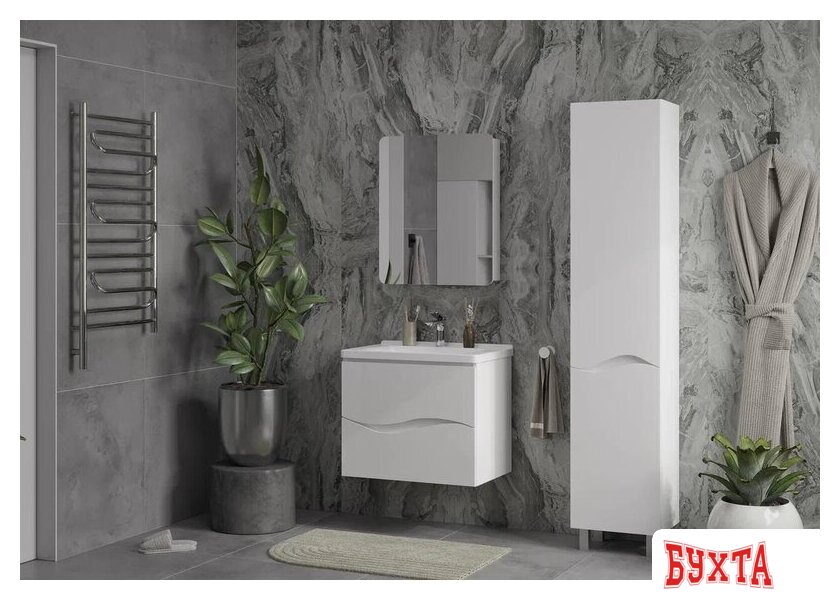 Мебель для ванных комнат Volna Шкаф с зеркалом 60 3