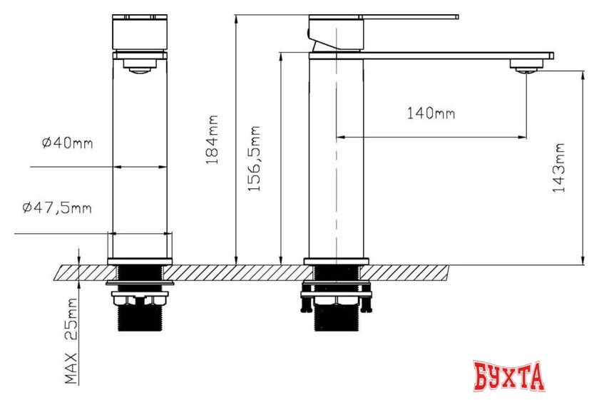 Смеситель Vincea VBF-4LN1BN 3
