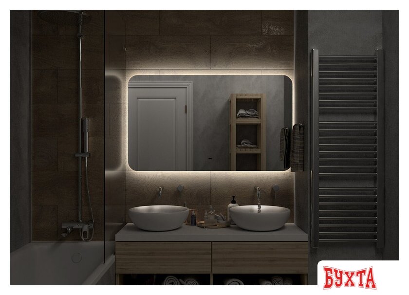 Мебель для ванных комнат Misty Зеркало Адхил 120 АДХ-02-120/70-14 2