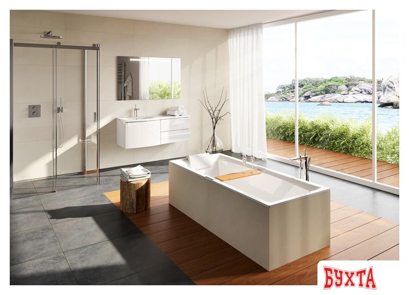 Ванна Riho Still Square Led 180x80 BR0100500K00130 (правая, без ножек) 3