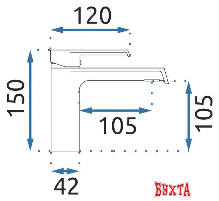 Смеситель Rea Hass Matt B9969 (золото) 4