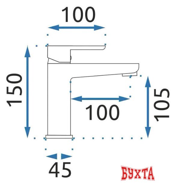 Смеситель Rea Orix B5642 (черный) 3