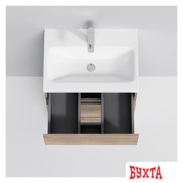 Мебель для ванных комнат AM.PM Тумба под умывальник Gem S 60 M91FSX0602OF (3 ящика,светлый дуб) 3